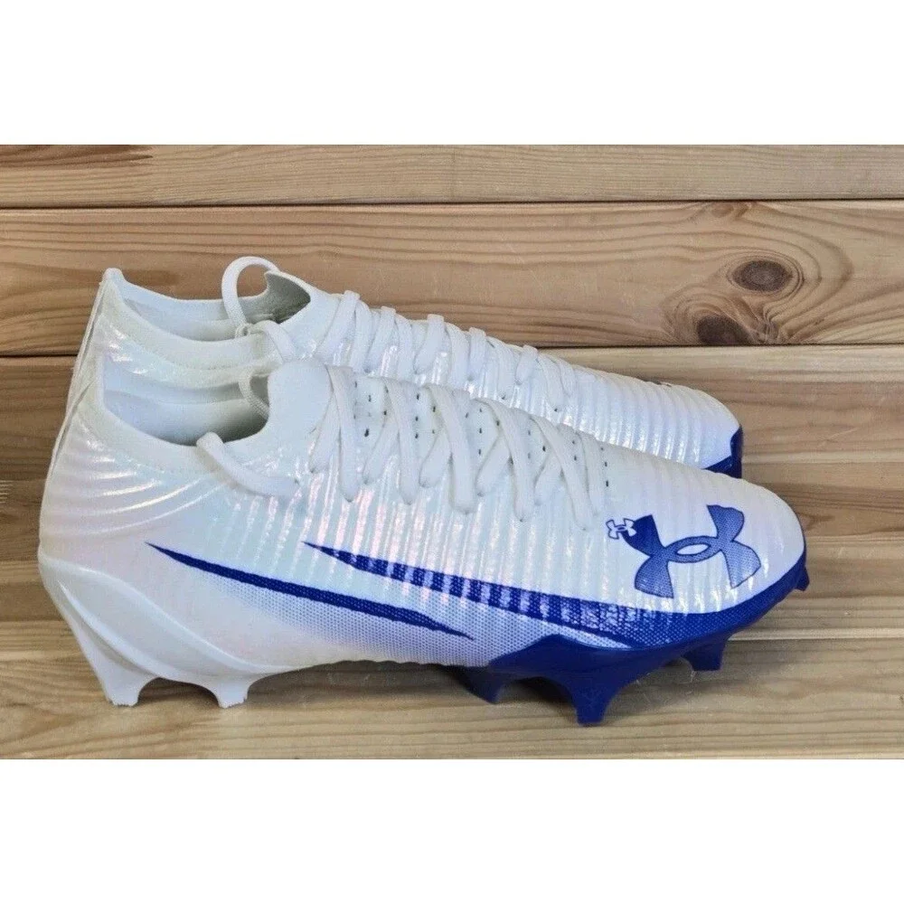 Under Armour Blur Pro White Team Royal Football/Soccee Cleats 3028220-106 Sz 11